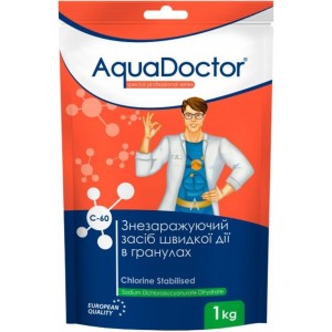 Швидкий хлор AquaDoctor C-60 1 кг гранули для шокової обробки басейну
