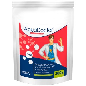 Швидкий хлор AquaDoctor C-60T 0.3 кг таблетки для шокової обробки басейну