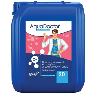 Рідкий дезінфектант на основі активного кисню AquaDoctor Water Shock О2 (20 л)