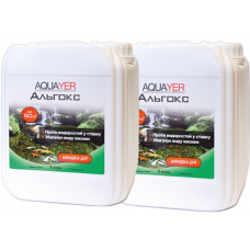 AQUAYER Альгокс 10л от цветения воды и вредных водорослей в пруду на 100м3