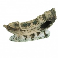 Грот керамічний Aqua Nova затонулий корабель 19x11x6см для акваріума
