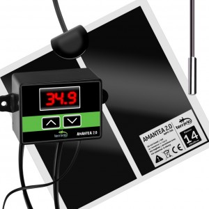 Нагревательный мат 28x28 см с термостатом Terrario Amantea 2.0 14W