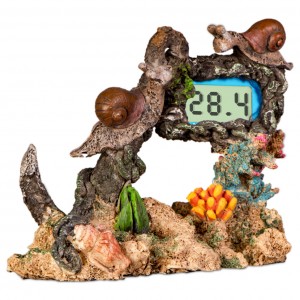 Декорация Yusee Aquarium Decor с термометром 14х6х11см для аквариума