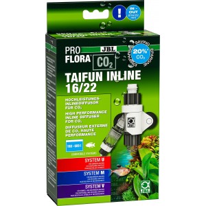 Проточный CO2 распылитель JBL Taifun Inline 16/22 для аквариума 160-600 л
