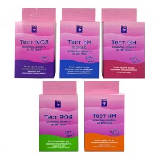 5 тестов: NO3 PO4 pH kH GH. Тесты для воды Ptero со скидкой!