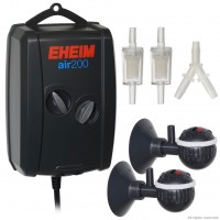 Компрессор EHEIM air pump 200 для аквариума до 300 л двухканальный