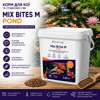 Корм для кої та ставкових риб 6мм Aquaforest Mix Bites M POND 2,25кг